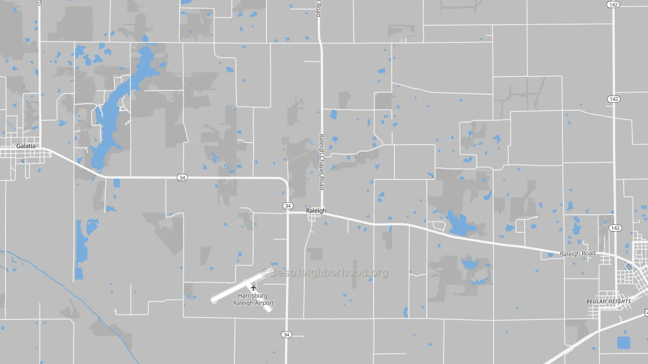 Transit Grade map of Raleigh, IL