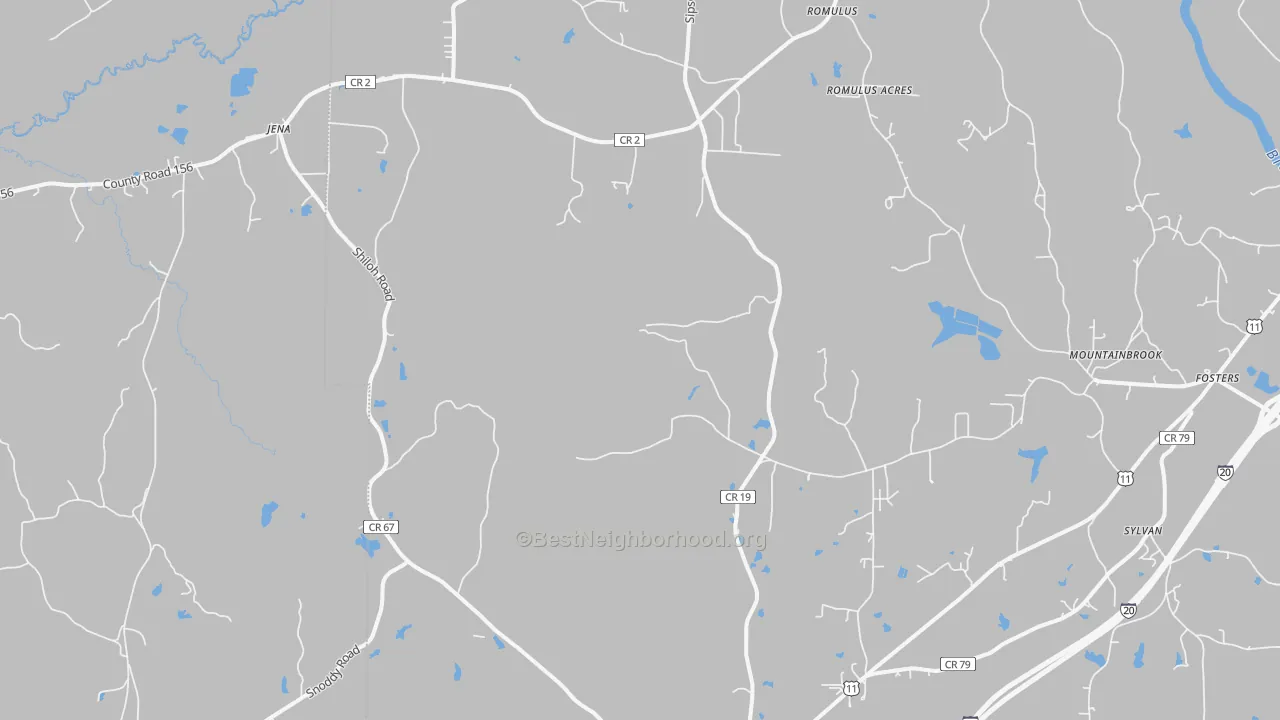 Transit Grade map of Ralph, AL