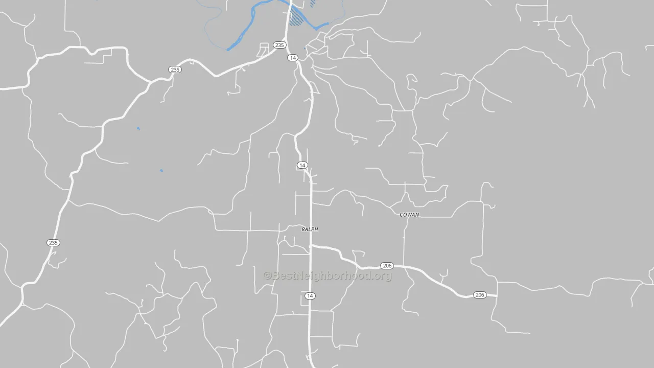 Transit Grade map of Ralph, AR
