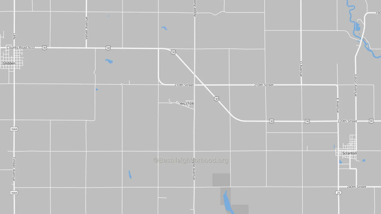 Transit Grade map of Ralston, IA