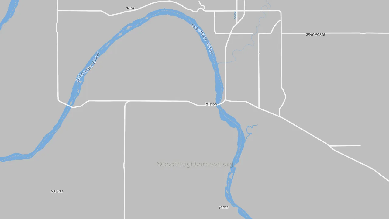Transit Grade map of Ralston, OK