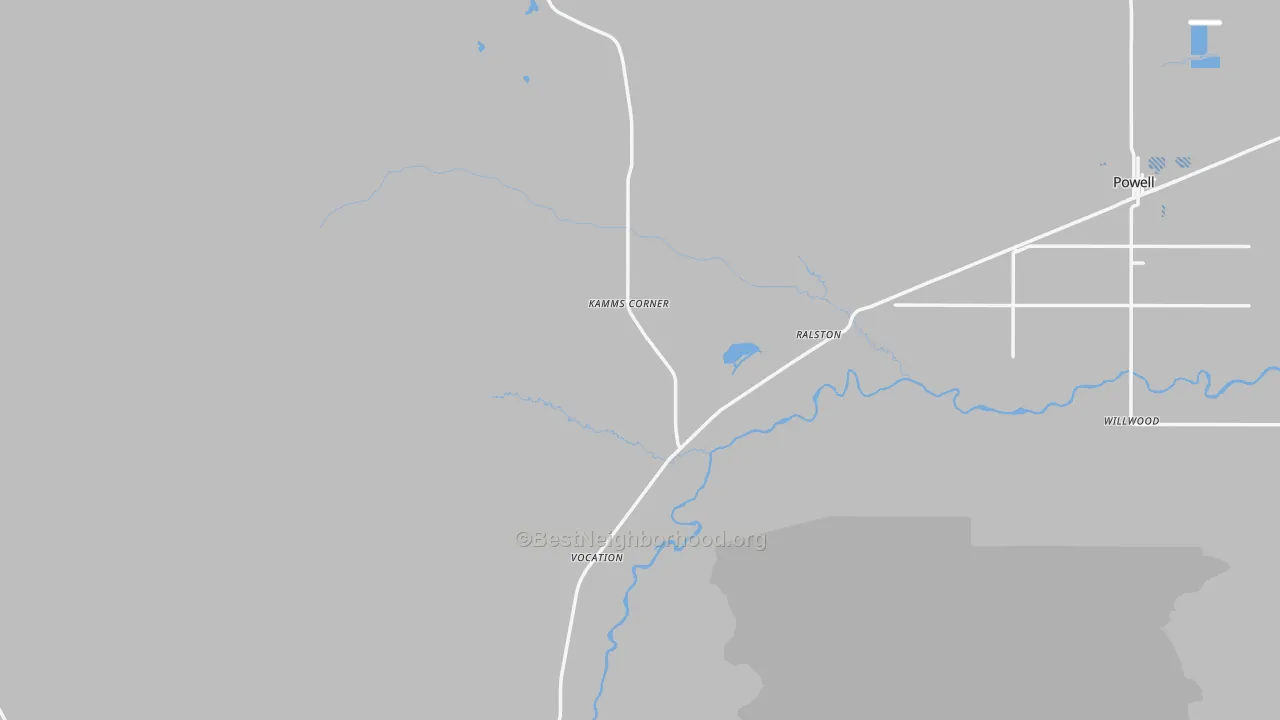 Transit Grade map of Ralston, WY