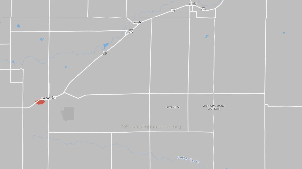 Transit Grade map of Ramah, CO