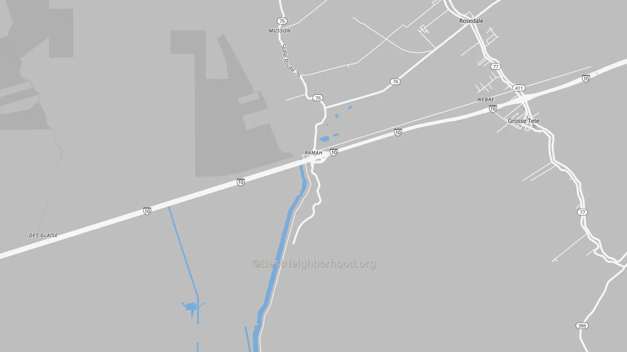 Transit Grade map of Ramah, LA