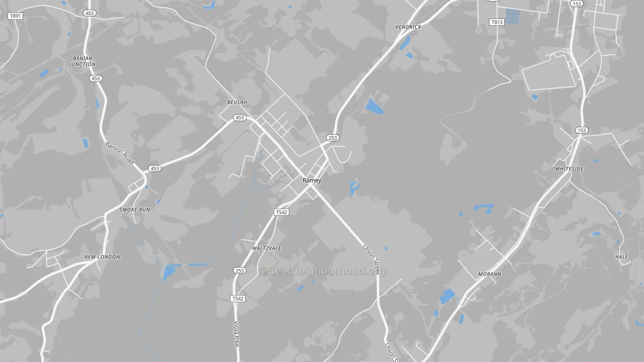 Transit Grade map of Ramey, PA