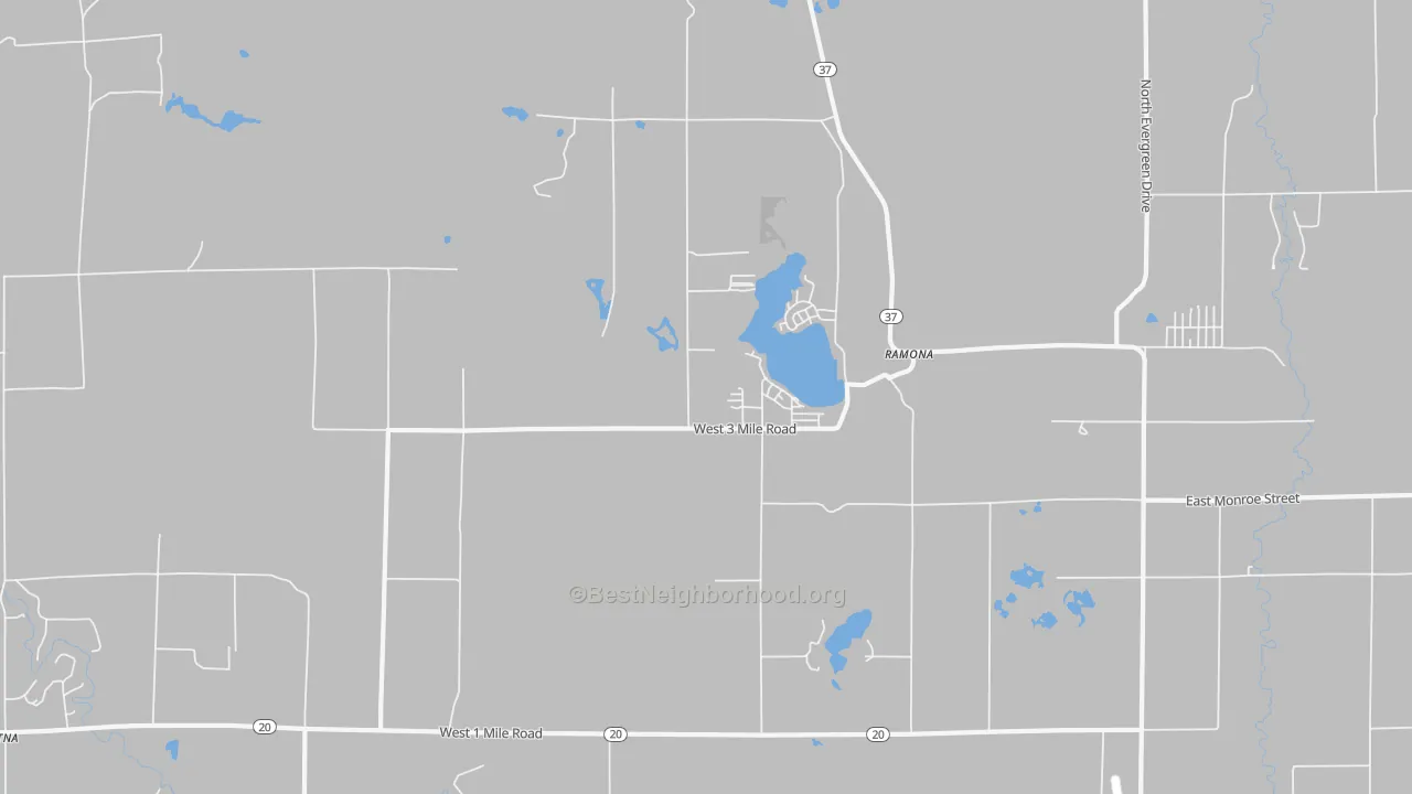 Transit Grade map of Ramona, MI