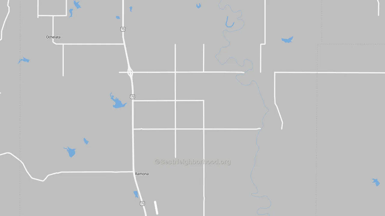Transit Grade map of Ramona, OK