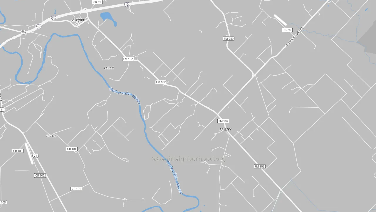 Transit Grade map of Ramsey, TX