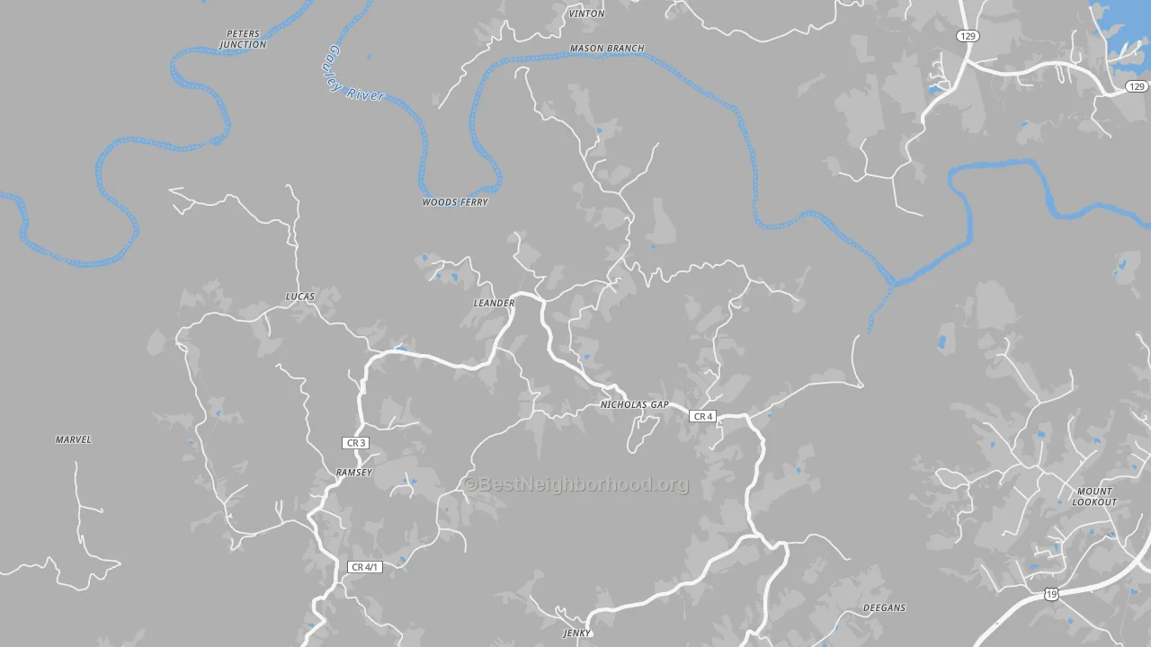 Transit Grade map of Ramsey, WV