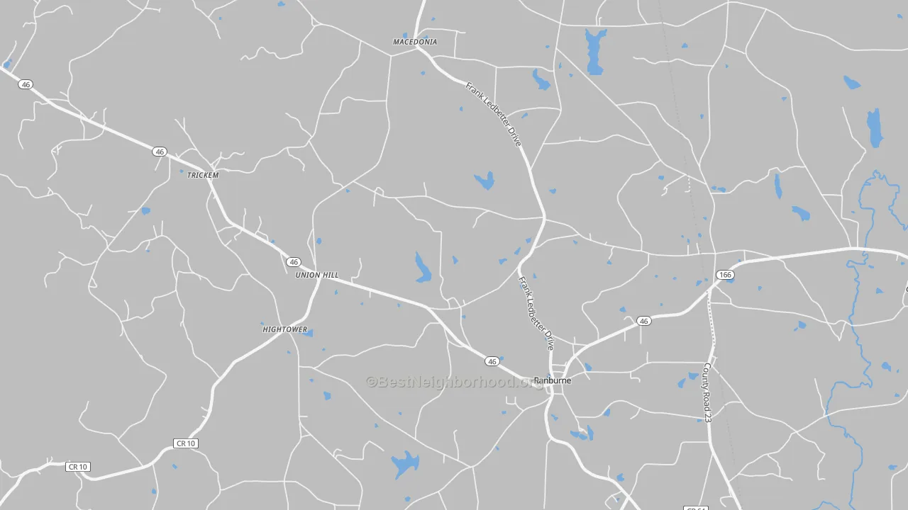 Transit Grade map of Ranburne, AL