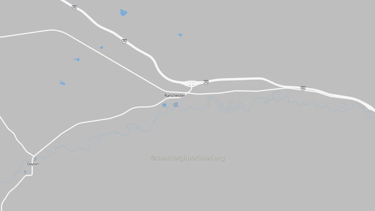 Transit Grade map of Ranchester, WY