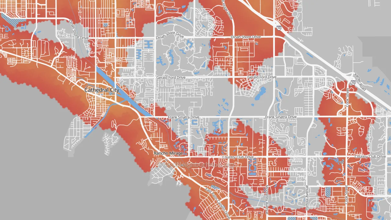 Transit Grade map of Rancho Mirage, CA