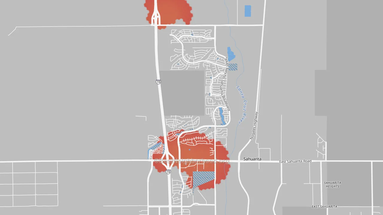 Transit Grade map of Rancho Sahuarita, Sahuarita, AZ