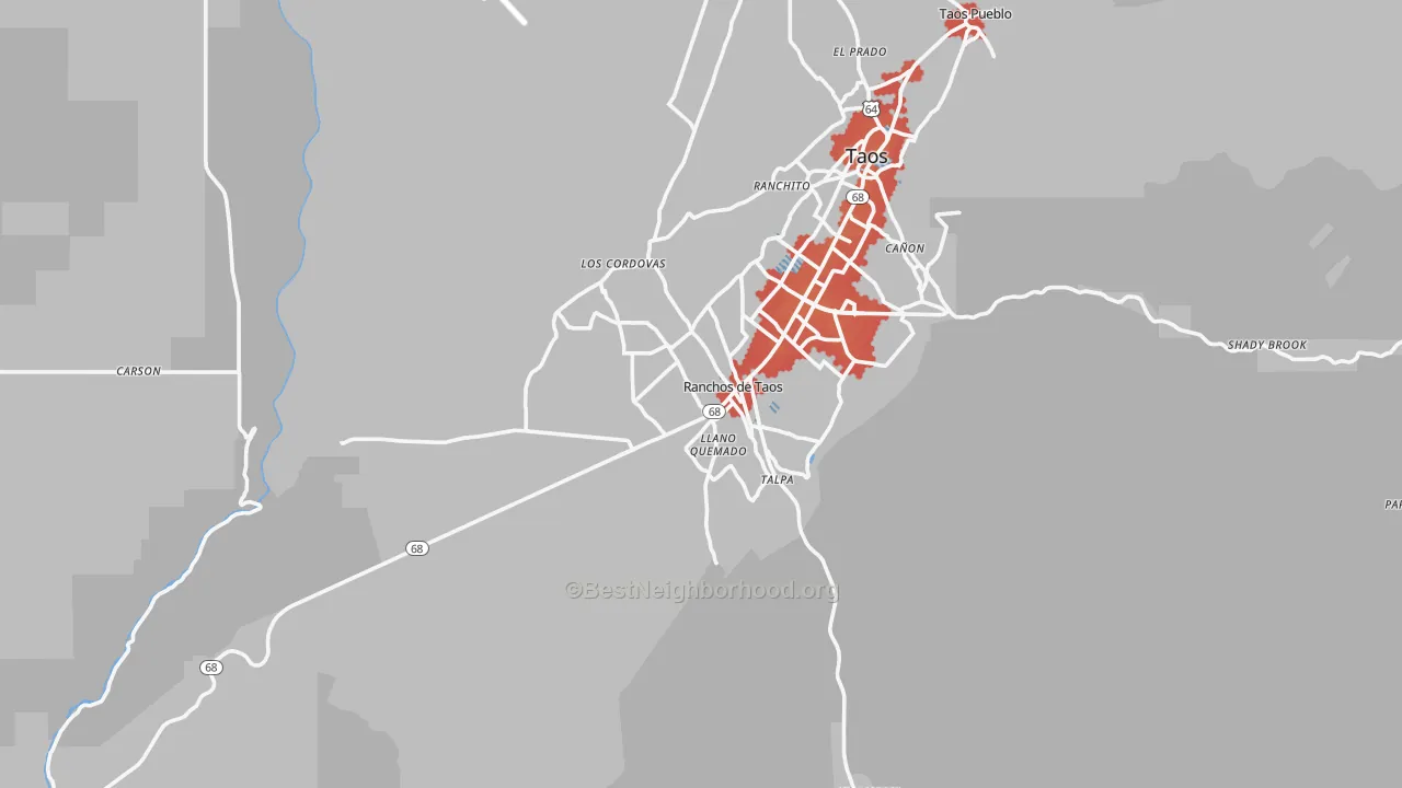 Transit Grade map of Ranchos de Taos, NM