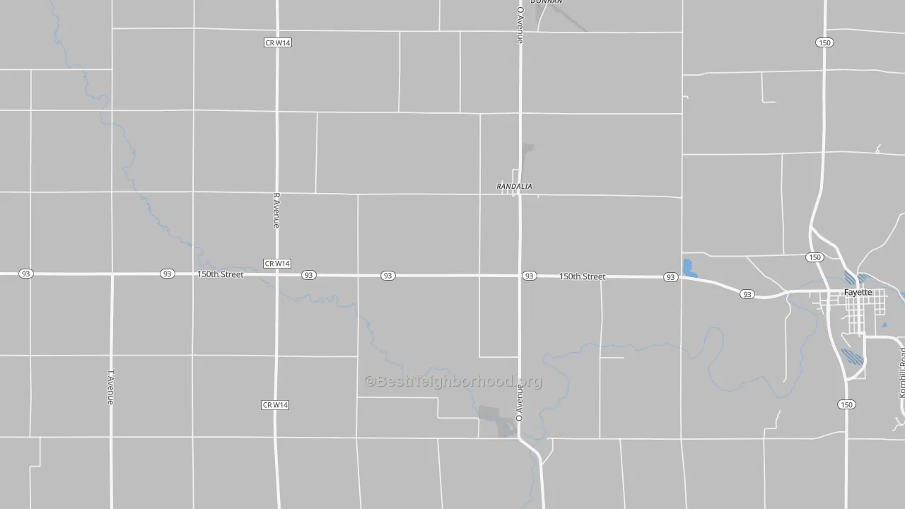 Transit Grade map of Randalia, IA