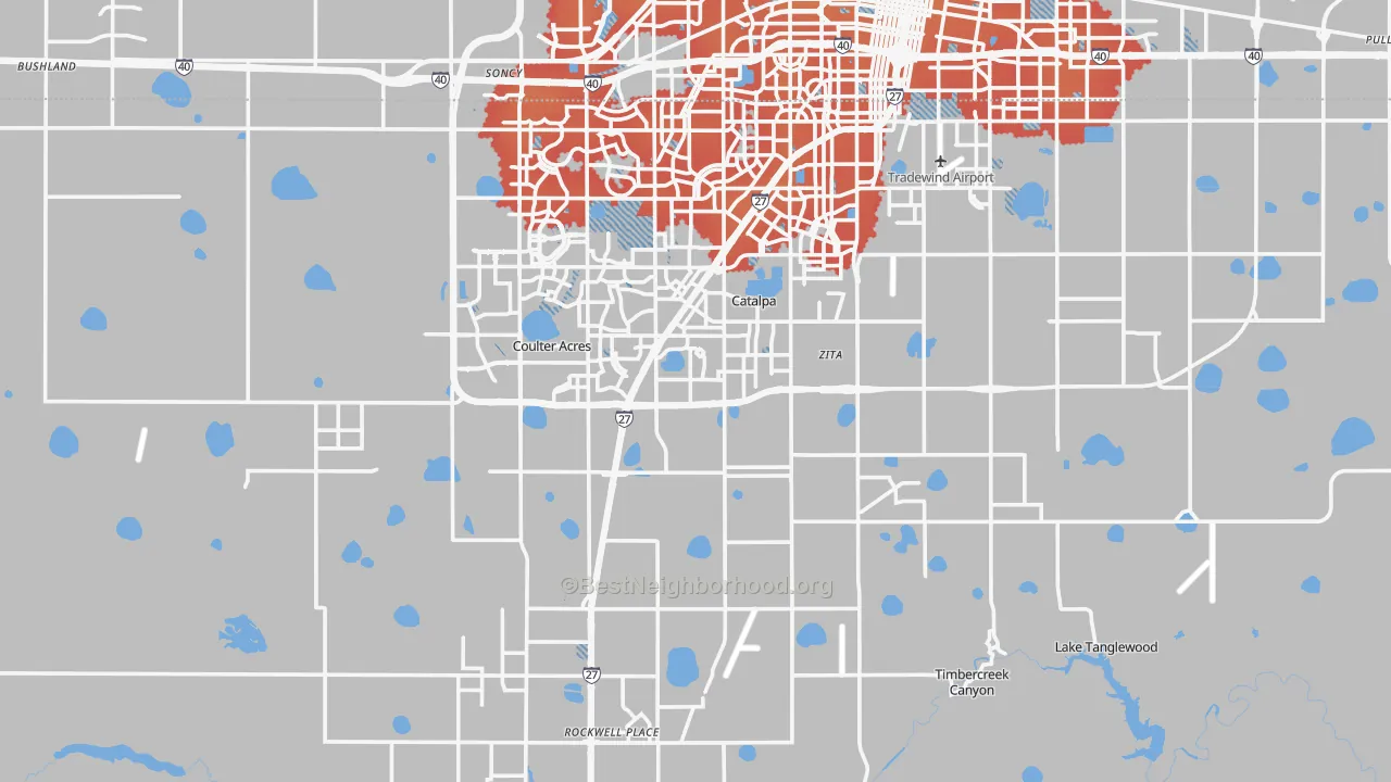 Transit Grade map of Randall County, TX