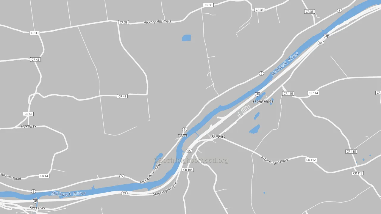 Transit Grade map of Randall, NY