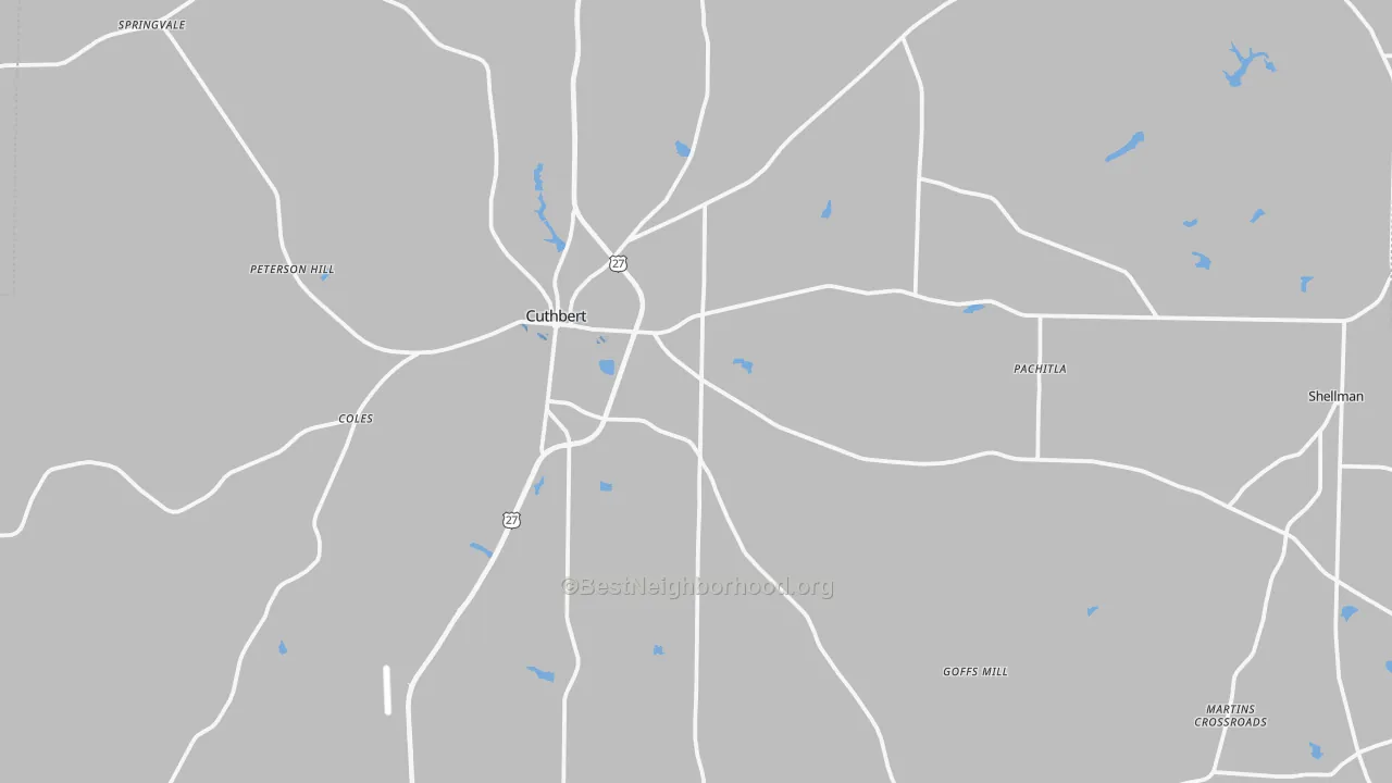Transit Grade map of Randolph County, GA