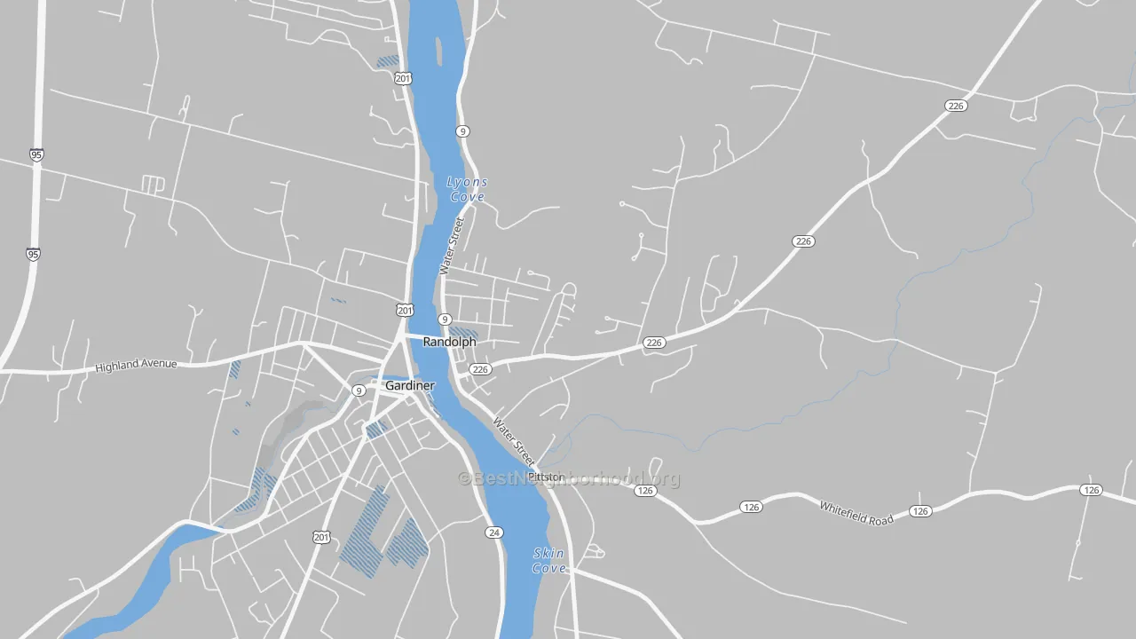 Transit Grade map of Randolph, ME