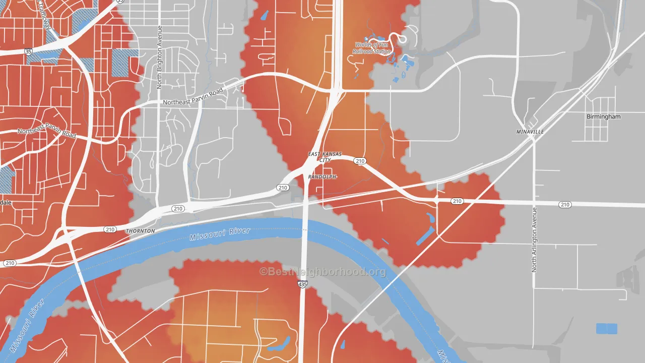 Transit Grade map of Randolph, MO