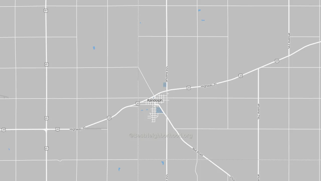 Transit Grade map of Randolph, NE