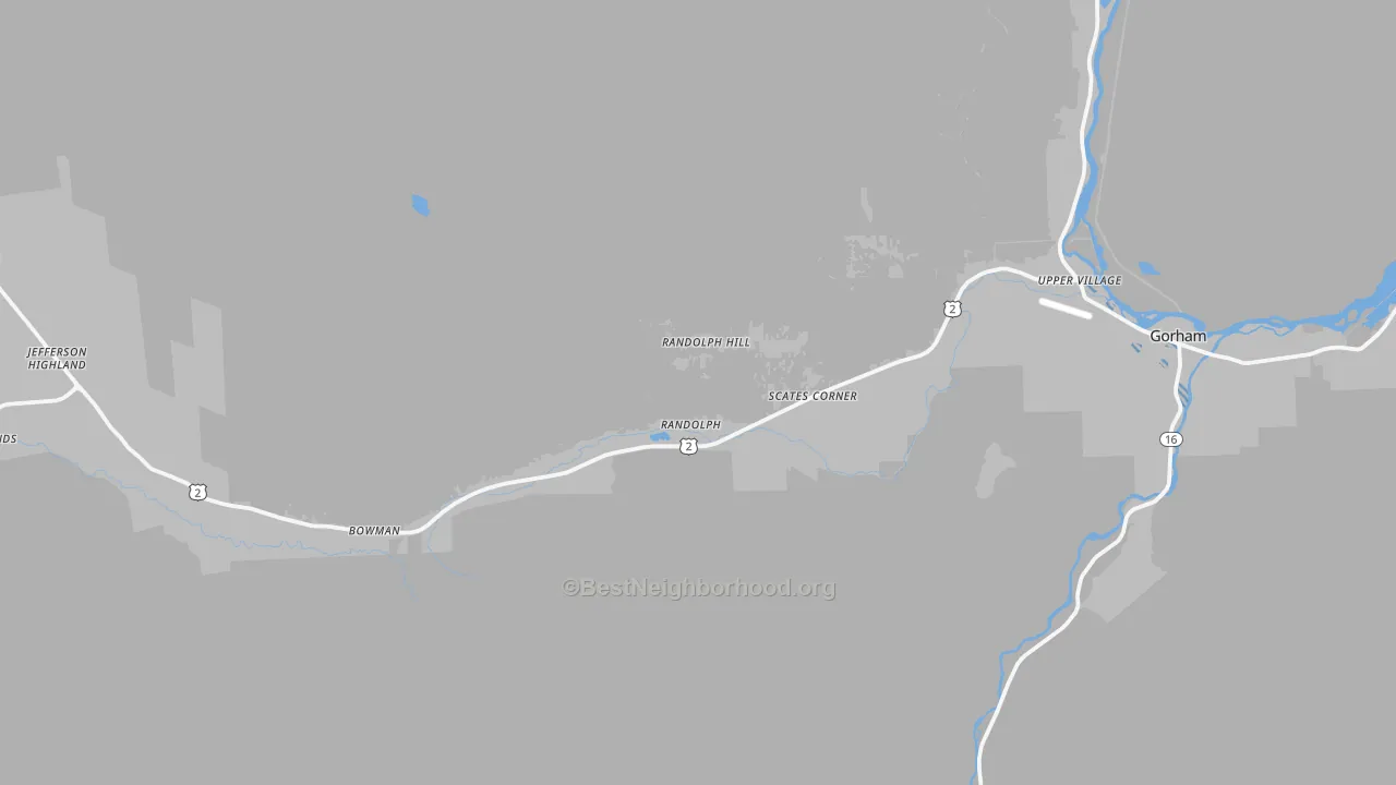 Transit Grade map of Randolph, NH