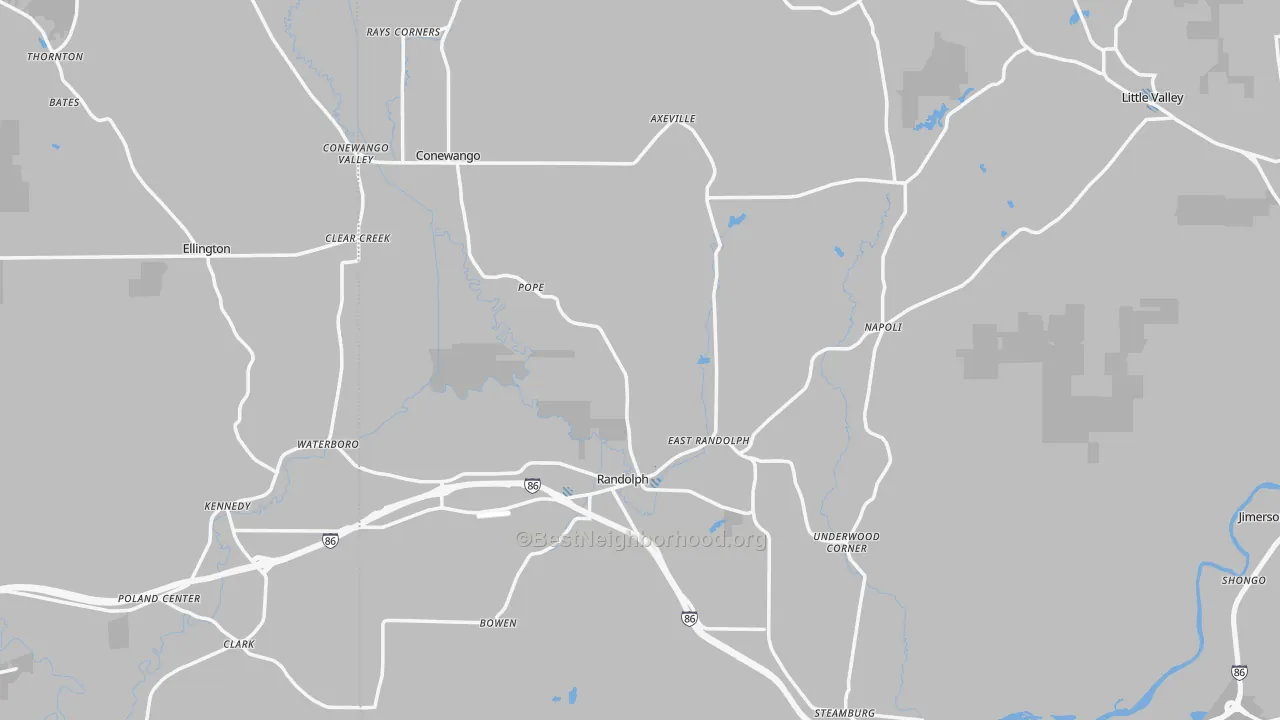 Transit Grade map of Randolph, NY