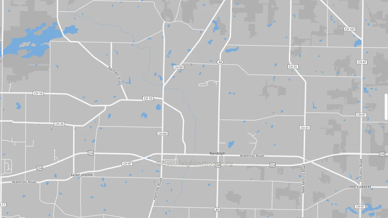 Transit Grade map of Randolph, OH