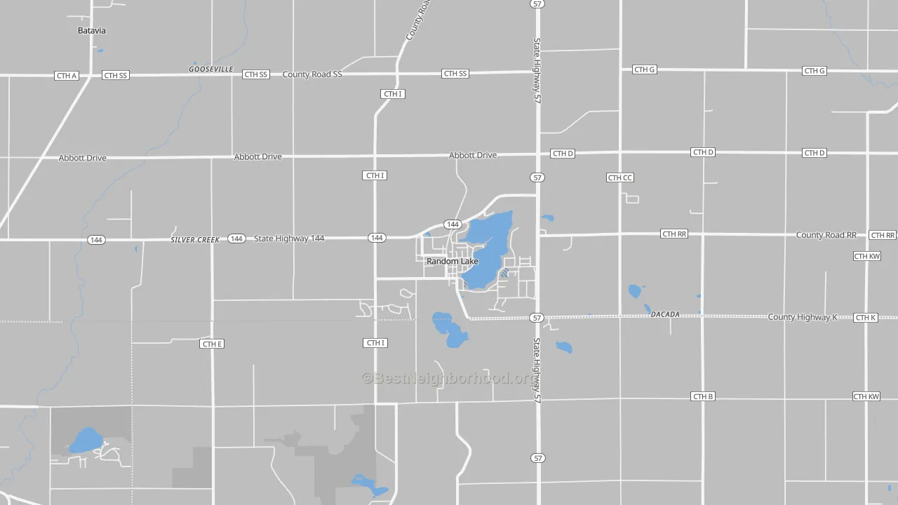 Transit Grade map of Random Lake, WI