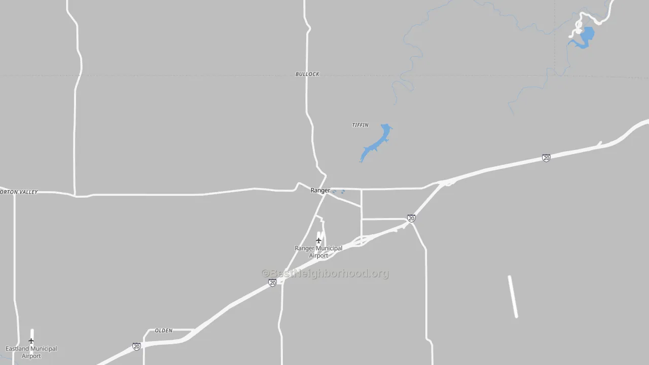 Transit Grade map of Ranger, TX