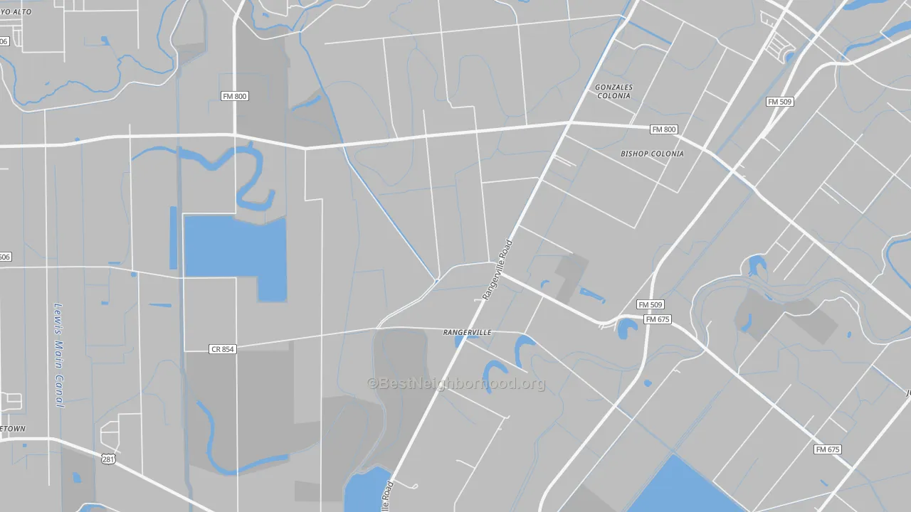Transit Grade map of Rangerville, TX