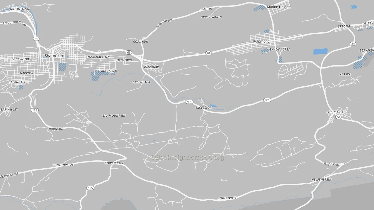Transit Grade map of Ranshaw, PA
