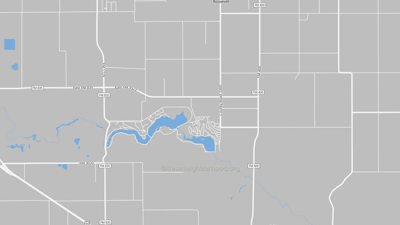 Transit Grade map of Ransom Canyon, TX