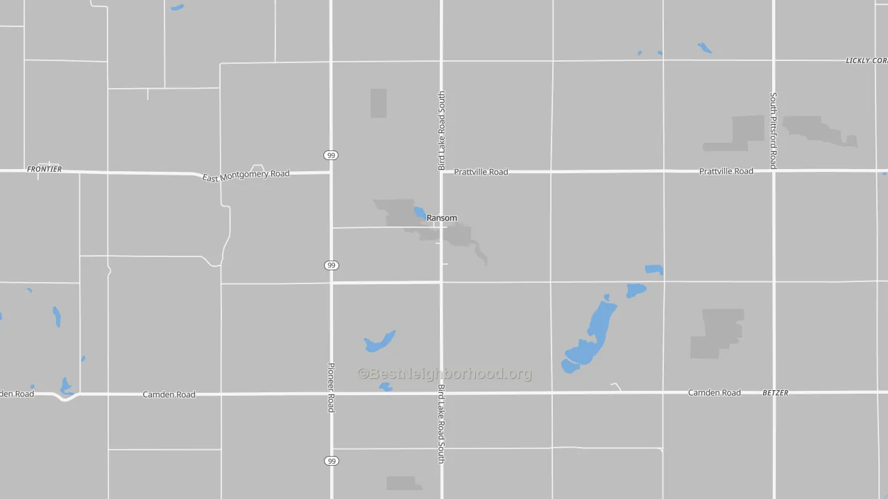 Transit Grade map of Ransom, MI