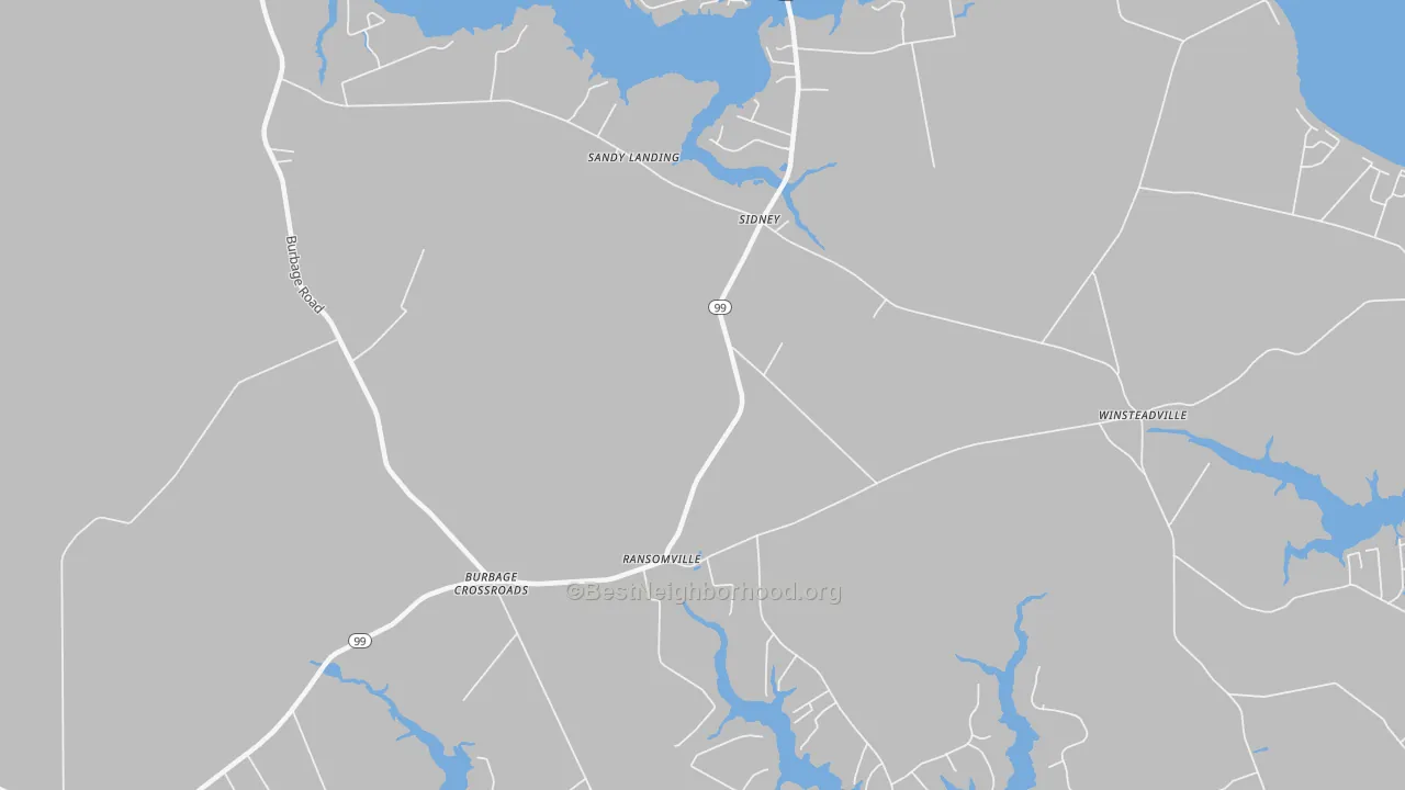 Transit Grade map of Ransomville, NC