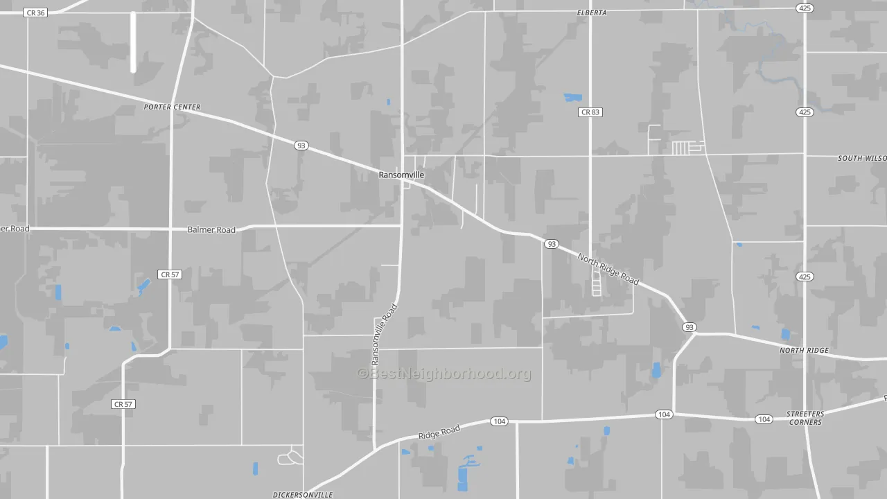 Transit Grade map of Ransomville, NY