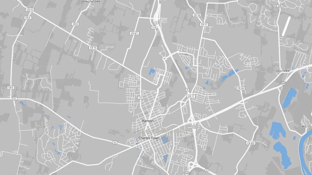 Transit Grade map of Ranson, WV