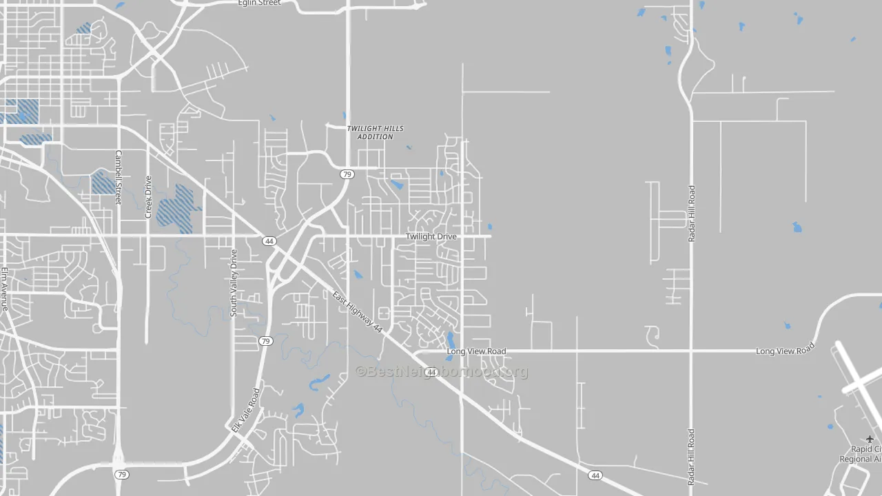 Transit Grade map of Rapid Valley, SD