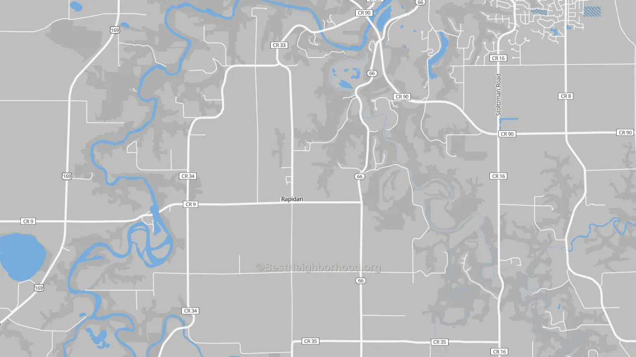 Transit Grade map of Rapidan, MN