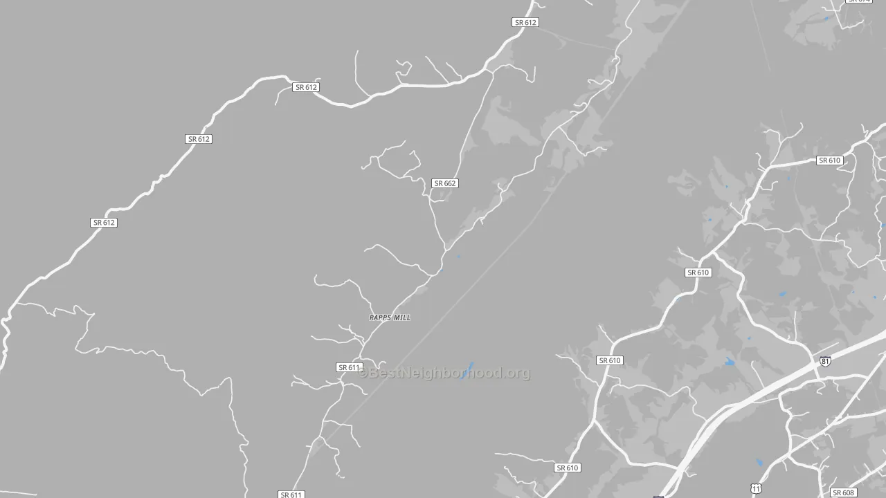 Transit Grade map of Rapps Mill, VA