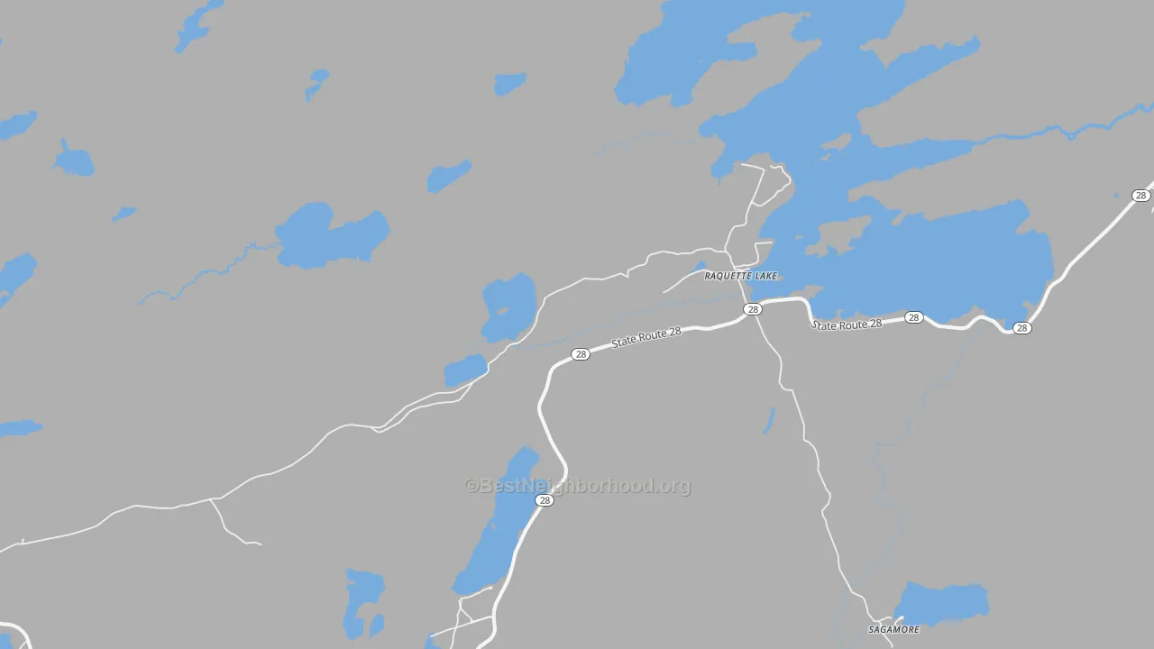 Transit Grade map of Raquette Lake, NY