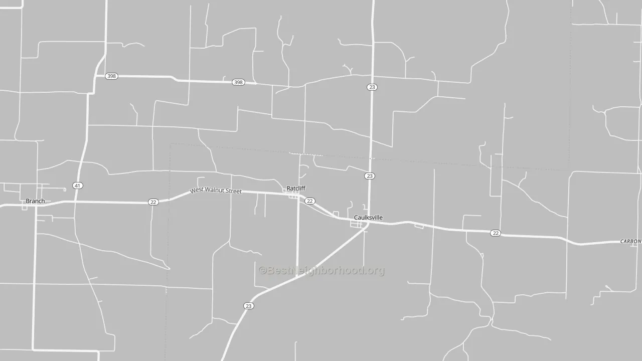 Transit Grade map of Ratcliff, AR