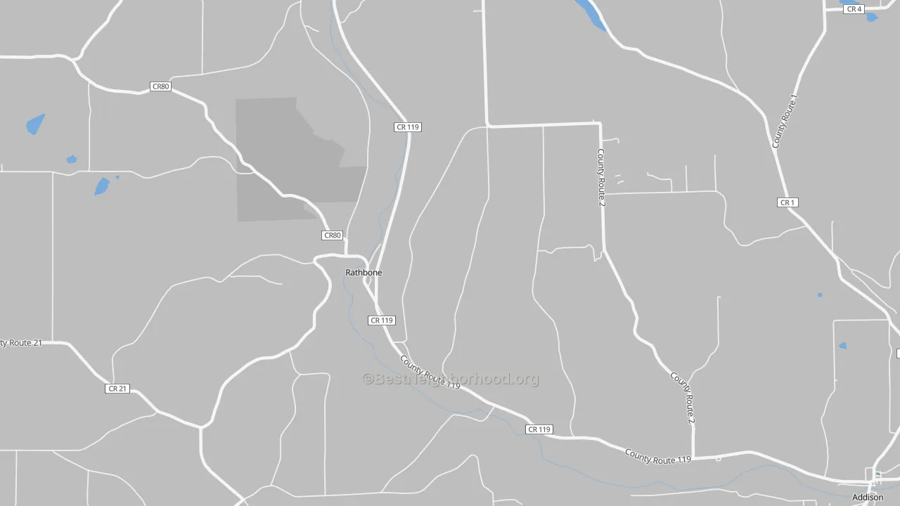 Transit Grade map of Rathbone, NY