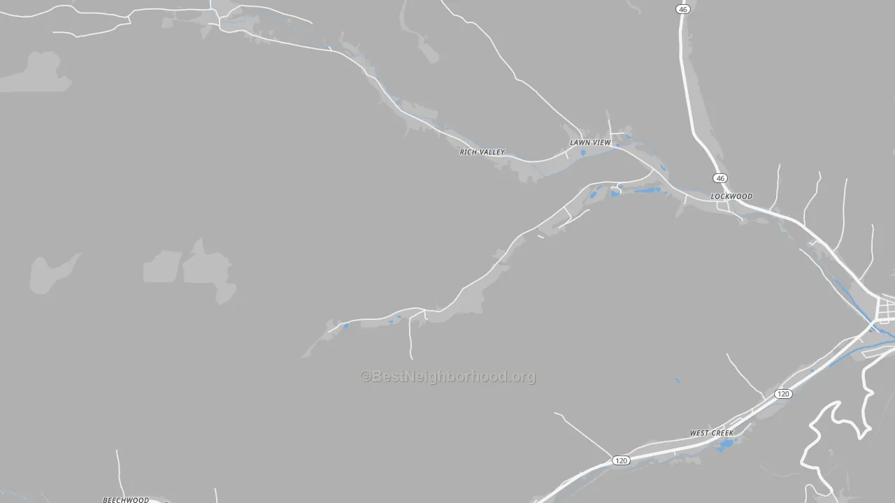 Transit Grade map of Rathbun, PA