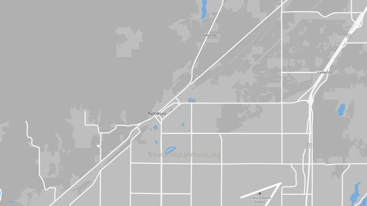 Transit Grade map of Rathdrum, ID