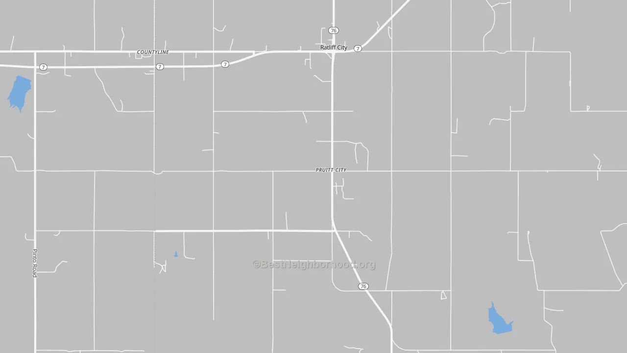 Transit Grade map of Ratliff City, OK