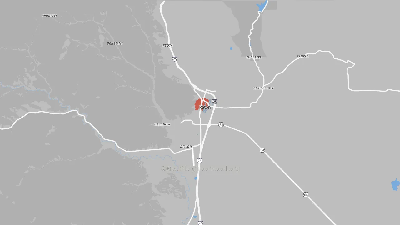 Transit Grade map of Raton, NM