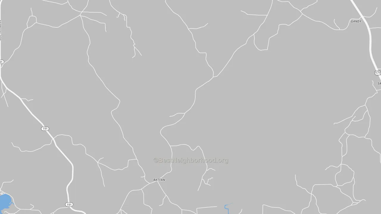 Transit Grade map of Rattan, LA