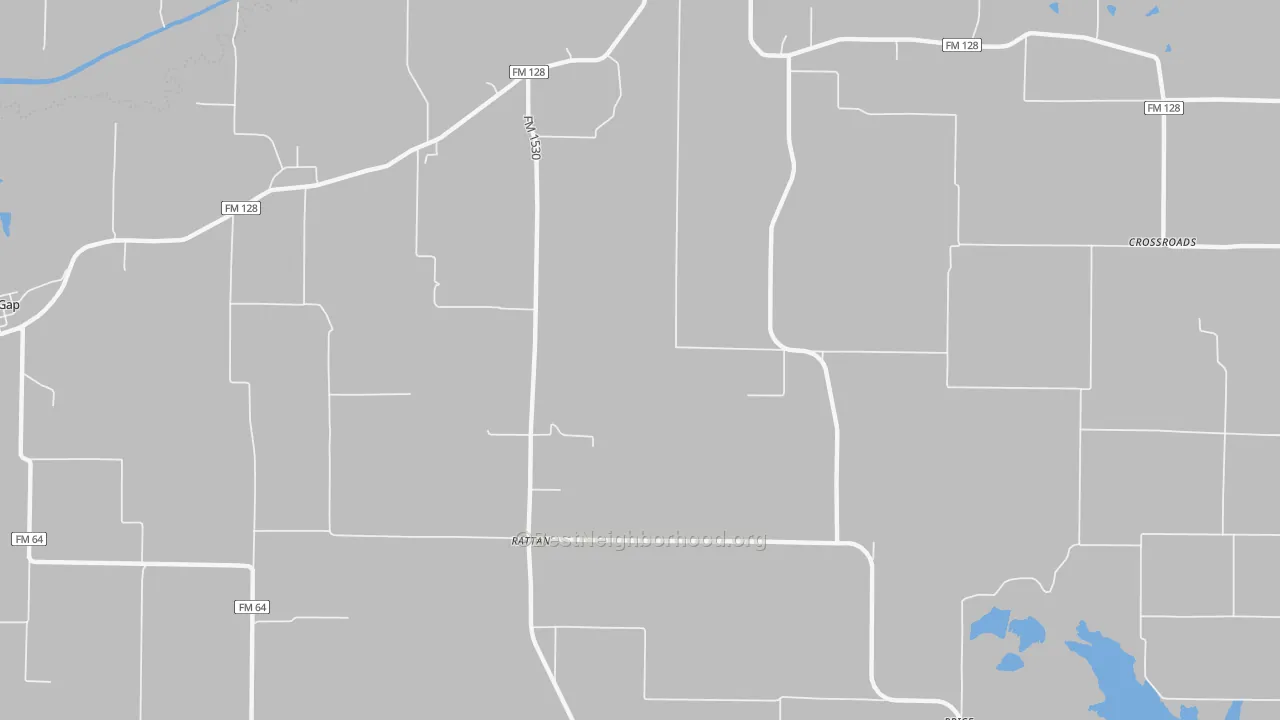 Transit Grade map of Rattan, TX