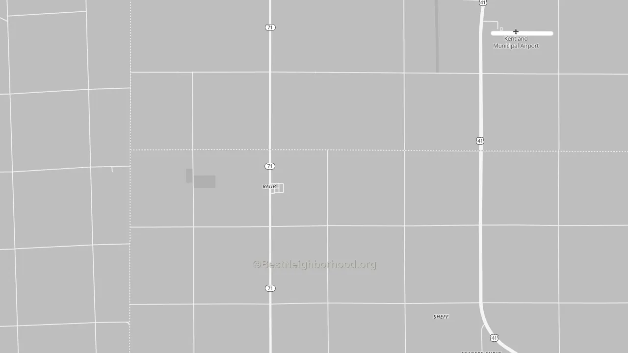 Transit Grade map of Raub, IN